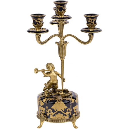 Подсвечник с ангелом Glasar 17х17х31 см