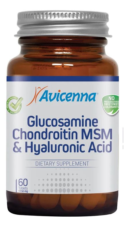 Биологическая активная добавка к пище Glucosamine Chondroitin MSM & Hyaluronic Acid 60 капсул весёлка бад к пище фунго ши 60 капсул
