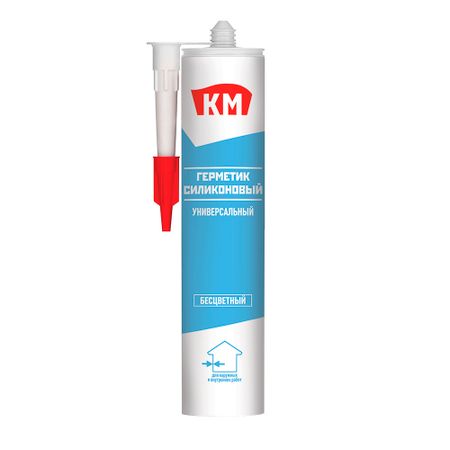 Герметик силиконовый универсальный КМ бесцветный 280 мл