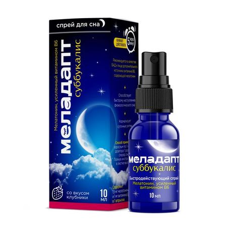 Меладапт суббукалис вкус клубники спрей подъязычный фл. 10мл