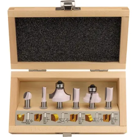 Набор фрез по дереву Makita D-53540 хвостовик 8 мм, 6 шт.