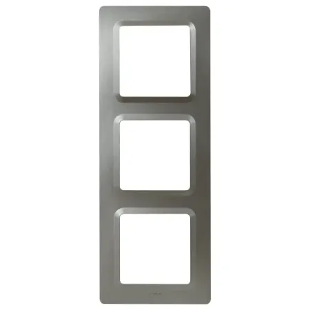 Рамка для розеток и выключателей Lexman Lilian Modern 3 поста цвет титан 2 шт gl1800 2001 2011 обтекатель для мотоцикла нижняя задняя рамка чехлы ированные декоративные планки для honda goldwing gl 1800 01 11