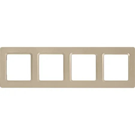 Рамка для розеток и выключателей Lexman Lilian Modern 4 поста цвет шампань 2 шт gl1800 2001 2011 обтекатель для мотоцикла нижняя задняя рамка чехлы ированные декоративные планки для honda goldwing gl 1800 01 11