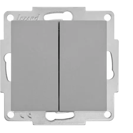 Выключатель встраиваемый Lezard Vesna 742-3588-101 1 клавиша цвет платина