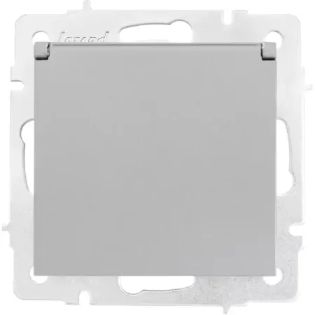 Розетка встраиваемая Lezard Vesna 742-3588-123B с заземлением с крышкой цвет платина розетка встраиваемая gusi electric без заземления с защитной шторкой серебро