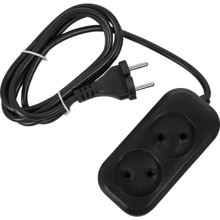 Удлинитель бытовой 2 розетки 2x1.5 без заземления 1.5 м цвет черный для ford focus 2 mk2 2009 2010 2011 автомобильные аксессуары usb разъем для зарядного устройства адаптер для быстрой зарядки qc3 0 выключатель розетки