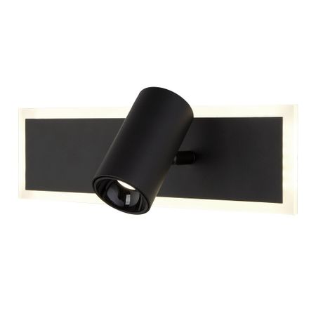 Спот светодиодный настенный Eurosvet Binar 4200 К 15 Вт 2 кв.м черный IP20 (a058689) спот светодиодный eurosvet flank 4200 к 5 вт 1 кв м ip20 a059099
