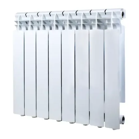 Радиатор секционный Monlan RU Aluminium 500/96 8 секций боковое подключение алюминий белый