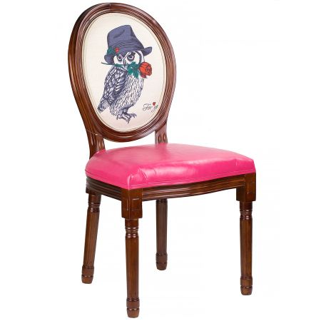 Стул Glasar Сова с розой 48х46х96 см