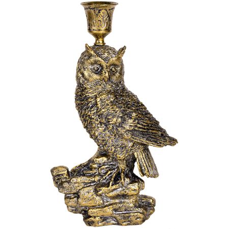 Подсвечник Glasar Сова 13х7х23 см для творчества алмазные фигурки пиксель арт   5 в 1 праздничное настроение