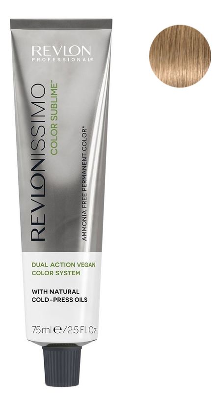 Безаммиачная краска для волос с маслом холодного отжима Revlonissimo Color Sublime Vegan 75мл: 9.24 Очень Светлый Блондин Перламутровый Медный безаммиачная краска для волос с маслом холодного отжима revlonissimo color sublime vegan 75мл 8 21 светлый блондин перламутрово пепельный