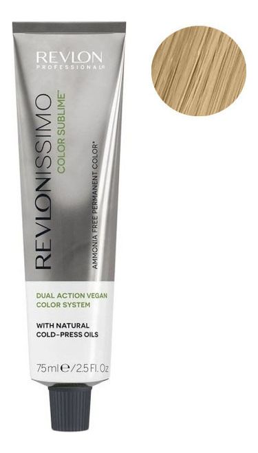 Безаммиачная краска для волос с маслом холодного отжима Revlonissimo Color Sublime Vegan 75мл: 10.3 Очень очень светлый блондин золотистый безаммиачная краска для волос с маслом холодного отжима revlonissimo color sublime vegan 75мл 8 21 светлый блондин перламутрово пепельный