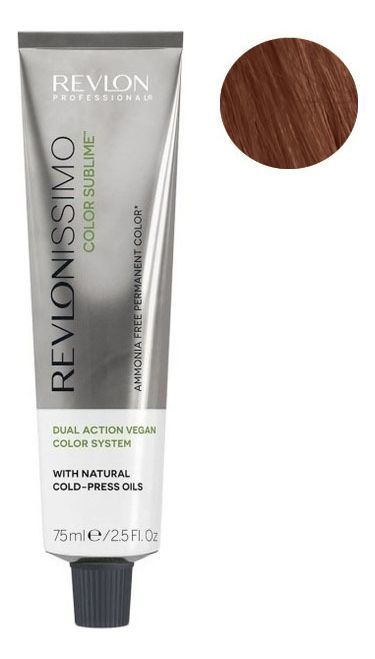Безаммиачная краска для волос с маслом холодного отжима Revlonissimo Color Sublime Vegan 75мл: 5.64 Светло-коричневый медно-красный безаммиачная краска для волос с маслом холодного отжима revlonissimo color sublime vegan 75мл 8 21 светлый блондин перламутрово пепельный