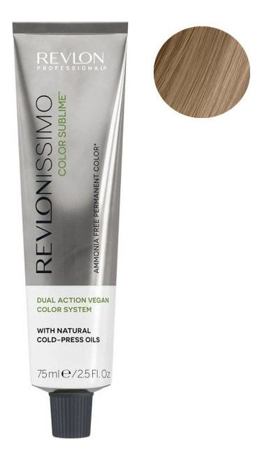 Безаммиачная краска для волос с маслом холодного отжима Revlonissimo Color Sublime Vegan 75мл: 7.3 Блондин золотистый безаммиачная краска для волос с маслом холодного отжима revlonissimo color sublime vegan 75мл 8 21 светлый блондин перламутрово пепельный