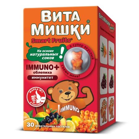 ВитаМишки Иммуно+ облепиха пастилки жевательные 2,5г 30шт