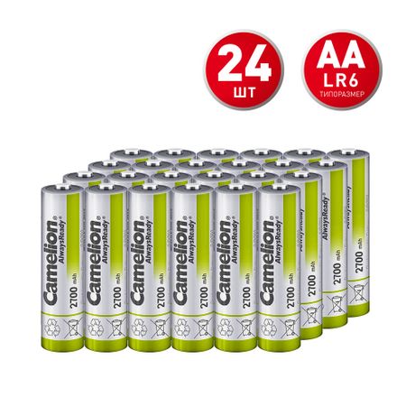 Аккумулятор Camelion АА пальчиковый HR6 1,2 В Ni-MH 2700 мАч (24 шт.) (NH-AA2700BP2) сергей анатольевич гордиенко пальчиковый театр репка