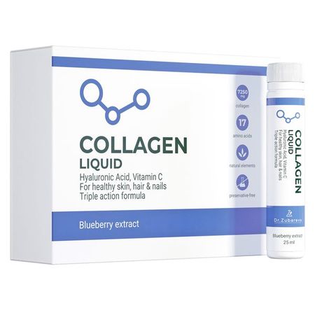 Коллаген питьевой концентрат вкус черники Dr.Zubareva/Др.Зубарева шоты 14шт