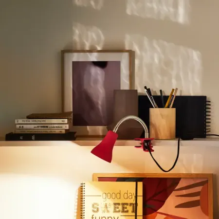 Рабочая лампа на прищепке Inspire цвет розовый