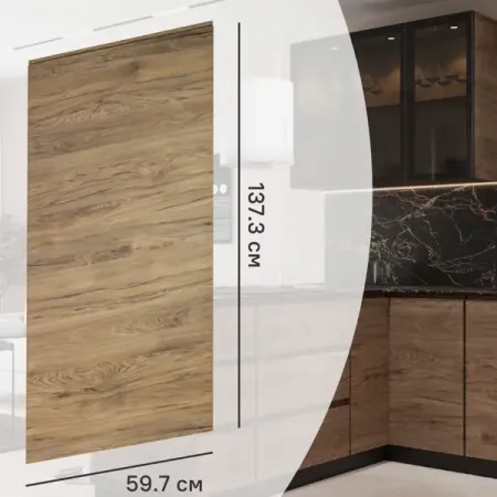 Фасад кухонного шкафа Токио 59.7x137.3 см DELINIA ID ЛДСП цвет темное дерево александр евгеньевич куланов музей шпионский токио