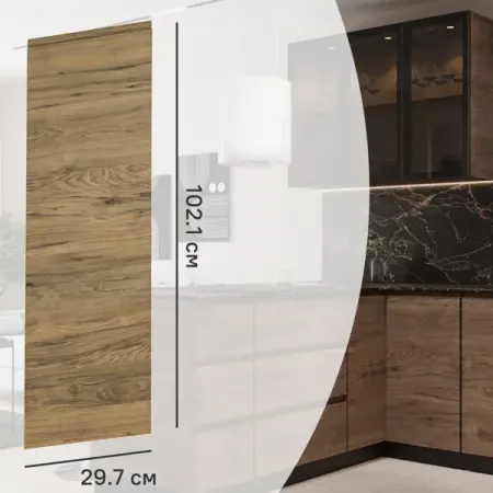 Фасад кухонного шкафа Токио 29.7x102.1 см DELINIA ID ЛДСП цвет темное дерево александр евгеньевич куланов музей шпионский токио