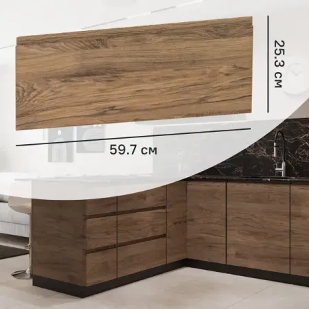 Фасад кухонного шкафа Токио 59.7x25.3 см DELINIA ID ЛДСП цвет темное дерево александр евгеньевич куланов музей шпионский токио