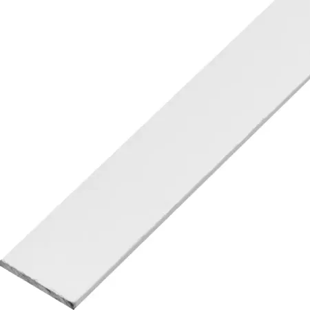 Пластина 20x2000 мм алюминий цвет белый