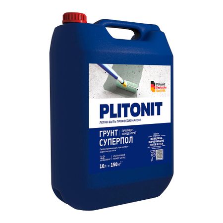 Грунт Plitonit СуперПол Profi глубокого проникновения 10 л концентрат 1:3