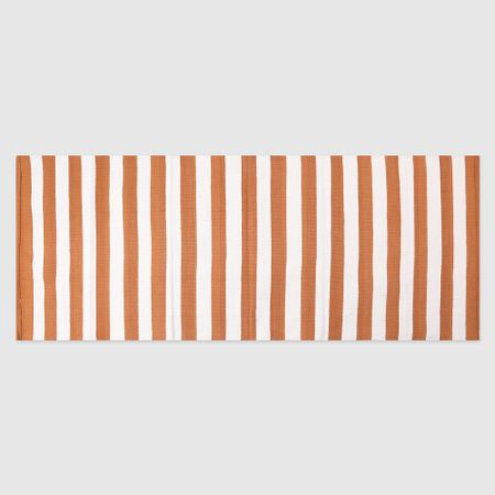 Коврик Jansons Balers Dhurries белая-коричневая полоска 75x180 см
