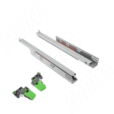 VEKTOR.PRO LT направляющие 550 мм, ниж. крепления, полн. выдвижения, с толкателем, 3D фиксаторы (V.PRO.LT550)