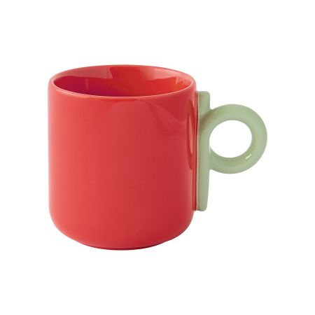 Кружка Easy life Creative красная с зеленой ручкой 350 мл