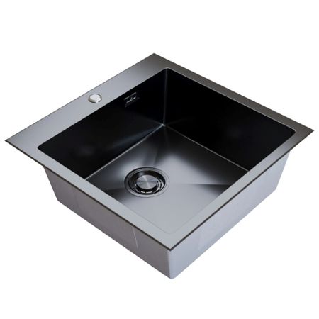 Мойка для кухни Mixline Pro 53х43х20 см врезная с сифоном сталь графит (547234)
