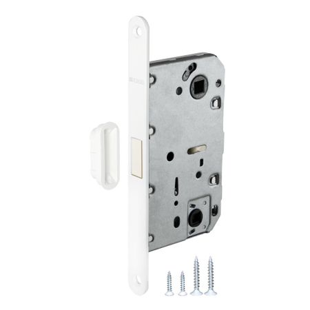 Замок врезной магнитный Fuaro M96WC-50 для межкомнатной двери под фиксатор белый