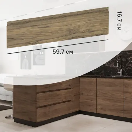 Фасад выдвижного ящика Токио 59.7x16.7 см DELINIA ID ЛДСП цвет темное дерево александр евгеньевич куланов музей шпионский токио