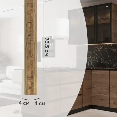 Угол для кухонного шкафа Токио 4x76.5 см Delinia ID ЛДСП цвет коричневый александр евгеньевич куланов музей шпионский токио