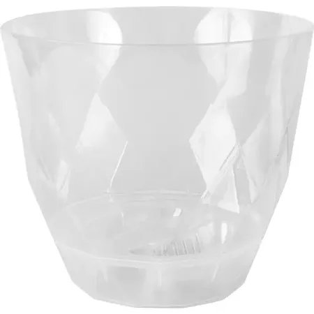 Горшок цветочный Homver Laurel ø17.5 h15 см v2.3 л пластик прозрачный прозрачный пластиковый для растений