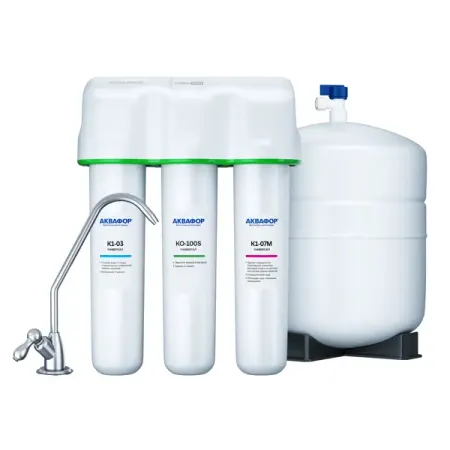 Система обратного осмоса Аквафор Осмо Универсал 3 ступени с минерализатором бак 10 л кран в комплекте фильтр обратного осмоса аквафор морион dwm 101s без крана