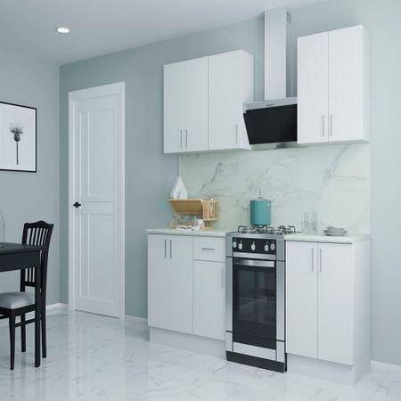 Кухонный гарнитур Твэгги белый 1600х520х2105 мм