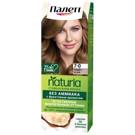 Краска для волос Палетт Naturia 7-0 Средне-русый