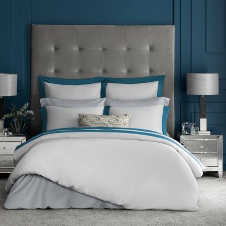 Комплект постельного белья Togas Эдем серо-бирюзовый Двуспальный кинг сайз