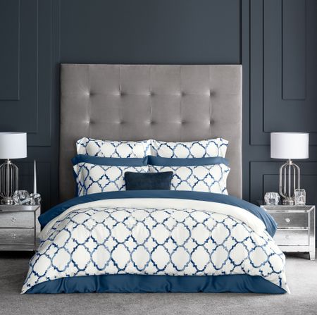 Комплект постельного белья Togas Арланк бело-синий Двуспальный евро