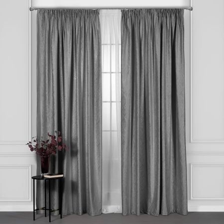 Штора на шторной ленте Daily By T Венуа серый 200x270 см 2 предмета