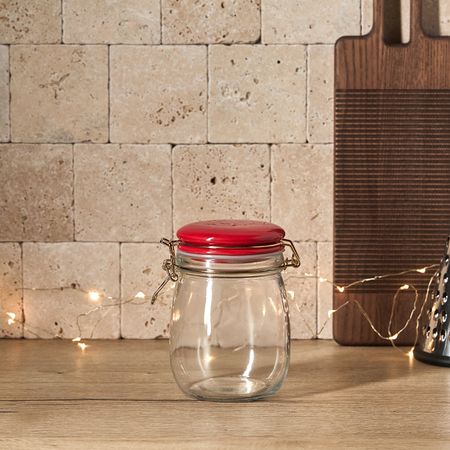 Емкость для хранения Рождественский джем/Christmas jam, красная рождественский   для фотобудки