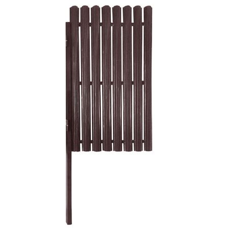 Калитка распашная с односторонним штакетником 1х1,5 м коричневая RAL 8017