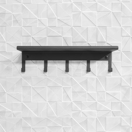 Полка Format с 5 крючками для ванной комнаты