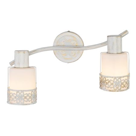 Спот настенный Eurosvet Silvia E14 80 Вт 5 кв.м белый с золотом IP20 (00000071468) сменные наконечники для маркеров нейлон белый 50 шт