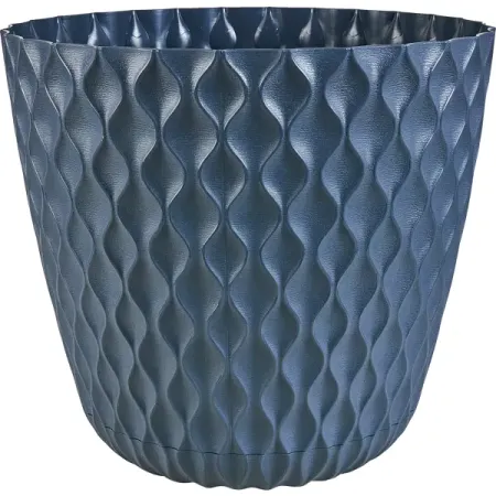 Горшок цветочный Ingreen Wave ø27 h25 см v10 л полипропилен серый