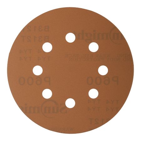 Диск шлифовальный Sunmight Gold d125 мм P600 на липучку бумажная основа (5 шт.)