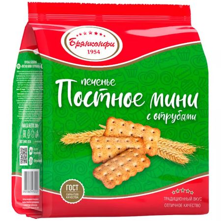 Печенье Брянконфи постное мини с отрубями 200 г