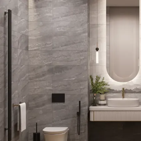 Плитка настенная Gracia Ceramica Fog 25x60 см 1.2 м² матовая с sugar эффектом цвет темно-серый