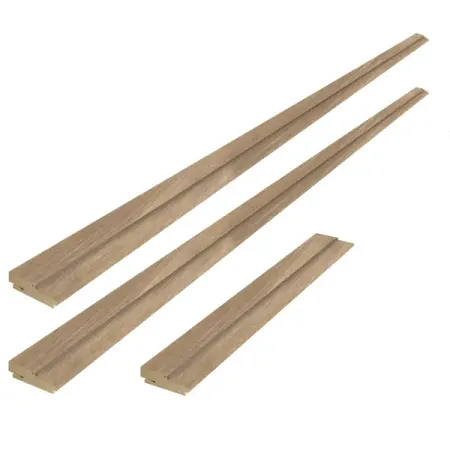 Комплект дверной коробки Канзас телескопический 2070x80x3.8 мм ПВХ цвет дуб европейский красный (2.5шт.)